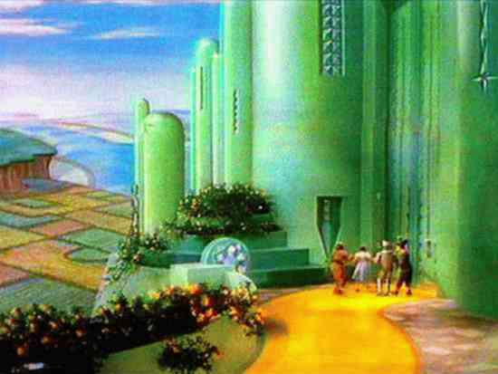 The Green building of the Wizard's Palace in Emerald City
