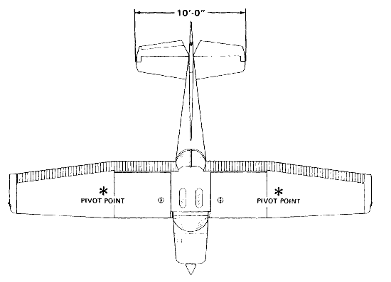 Drawing of the 152 as seen from above.