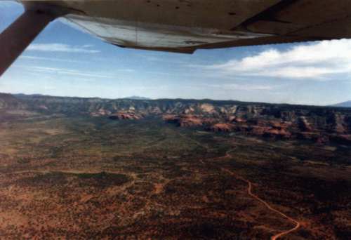 A nice picture of the red rocks under my wing